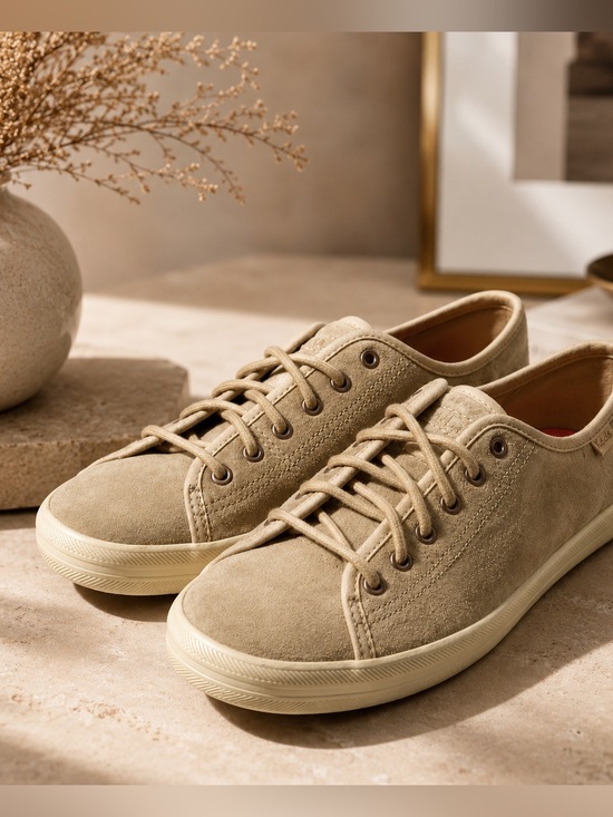 Keds Shoes - Keds Kickstart Womens 8.5 shoes beige taupe Suede Lace Up Athleisure Sneakers